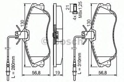 Тормозные колодки дисковые передние CITROEN Berlingo 96-02