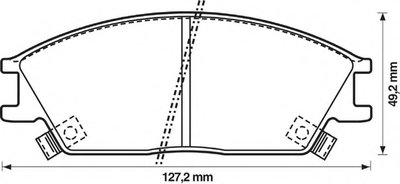 Колодка тормозная передняя (58101-1CA00) Mobis