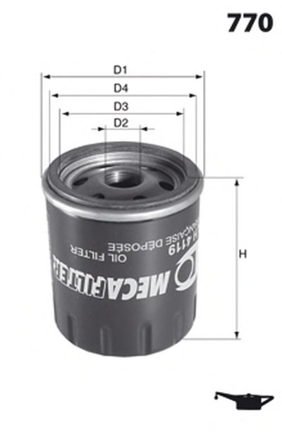 ELH4401 Фільтр оливи ( аналог/OC495)