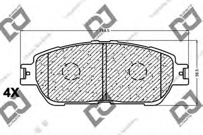 Комплект тормозных колодок, дисковый тормоз DJ PARTS купить