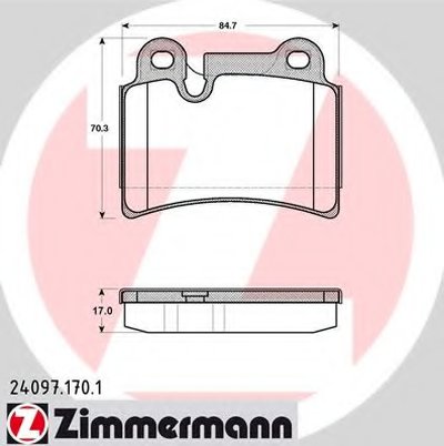 Комплект тормозных колодок, дисковый тормоз ZIMMERMANN купить