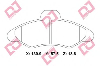 Комплект тормозных колодок, дисковый тормоз DJ PARTS купить