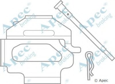 Комплектующие, тормозные колодки APEC braking купить