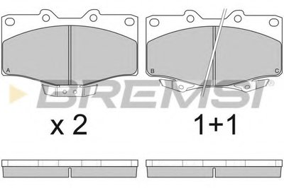 Комплект тормозных колодок, дисковый тормоз BREMSI купить
