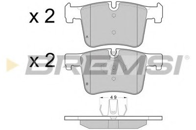 Колодки тормозные передние BMW 1/2/3/4/X3/X4 10-