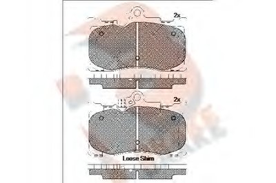 Комплект тормозных колодок, дисковый тормоз R BRAKE купить