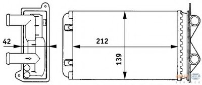 Теплообменник, отопление салона BEHR HELLA SERVICE HELLA купить
