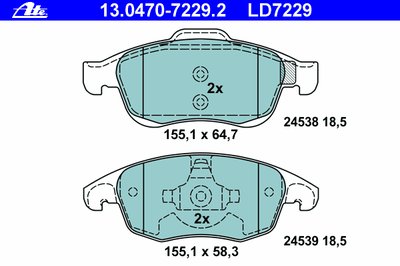 Колодки тормозные дисковые LD7