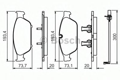 Комплект тормозных колодок, дисковый тормоз BOSCH купить