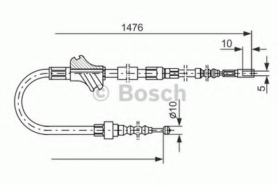 Трос, стояночная тормозная система BOSCH купить