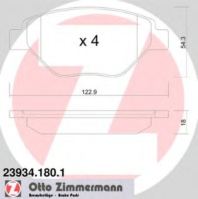 Комплект тормозных колодок, дисковый тормоз ZIMMERMANN купить