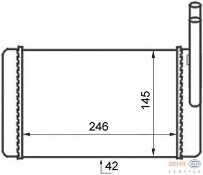 Теплообменник, отопление салона BEHR HELLA SERVICE купить