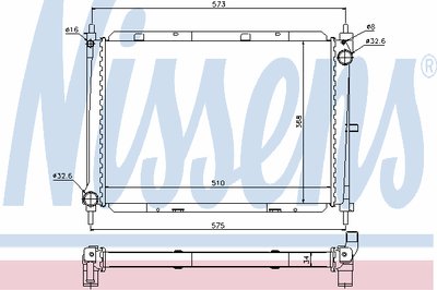 Радиатор, охлаждение двигателя NISSENS купить