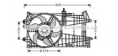 Вентилятор, охлаждение двигателя AVA QUALITY COOLING купить
