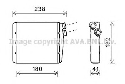 Теплообменник, отопление салона AVA QUALITY COOLING купить