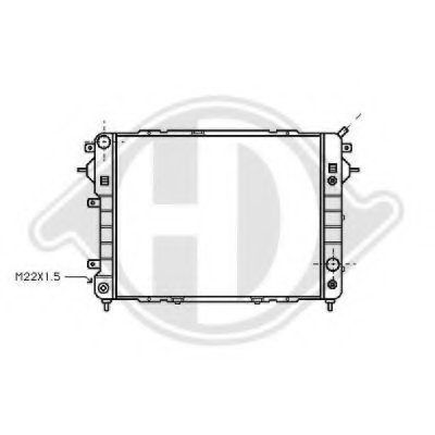 Радиатор, охлаждение двигателя DIEDERICHS купить