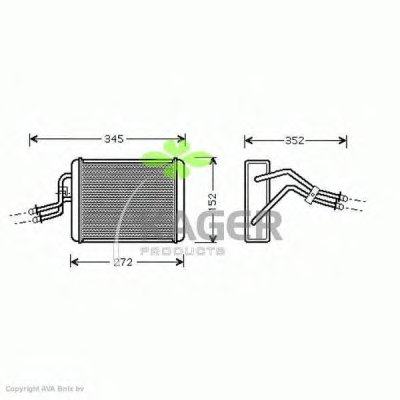 Теплообменник, отопление салона KAGER купить