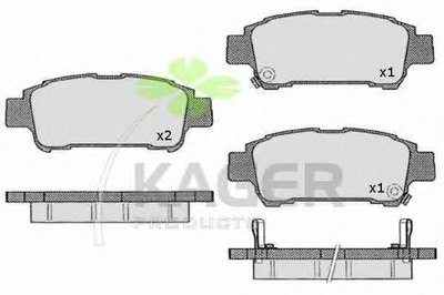 Комплект тормозных колодок, дисковый тормоз KAGER купить