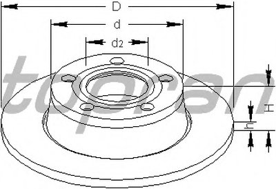 Тормозной диск TOPRAN купить