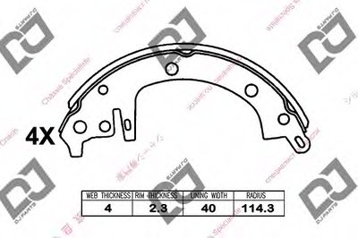 Комплект тормозных колодок DJ PARTS купить