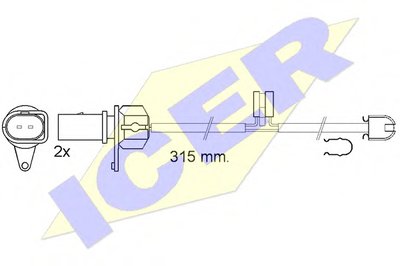 Сигнализатор, износ тормозных колодок ICER купить