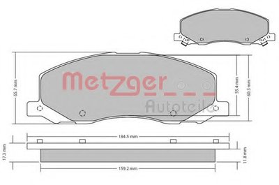 Комплект тормозных колодок, дисковый тормоз METZGER купить