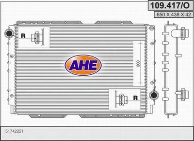 Радиатор, охлаждение двигателя AHE купить