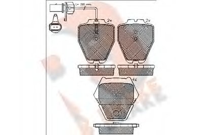 Комплект тормозных колодок, дисковый тормоз R BRAKE купить