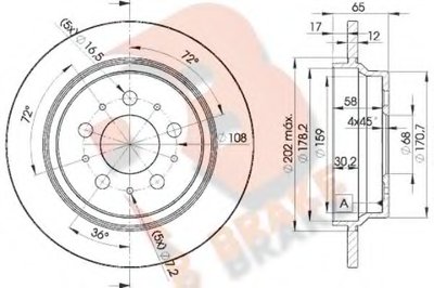 Тормозной диск R BRAKE купить