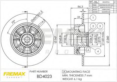 Тормозной диск Premium Carbon + FREMAX купить