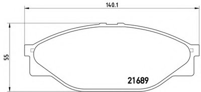 Комплект тормозных колодок, дисковый тормоз BREMBO купить