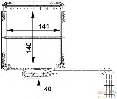 Теплообменник, отопление салона BEHR HELLA SERVICE купить