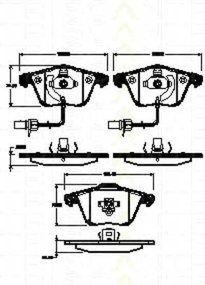 Комплект тормозных колодок, дисковый тормоз TRISCAN купить