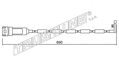 Сигнализатор, износ тормозных колодок TRUSTING купить