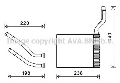 Теплообменник, отопление салона AVA QUALITY COOLING купить