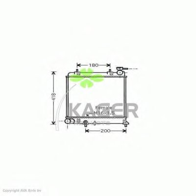 Радиатор, охлаждение двигателя KAGER купить