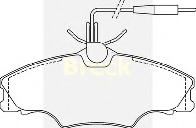 Комплект тормозных колодок, дисковый тормоз BRECK купить