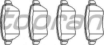 Комплект тормозных колодок, дисковый тормоз TOPRAN купить