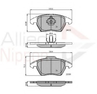 Комплект тормозных колодок, дисковый тормоз ANL Braking COMLINE купить