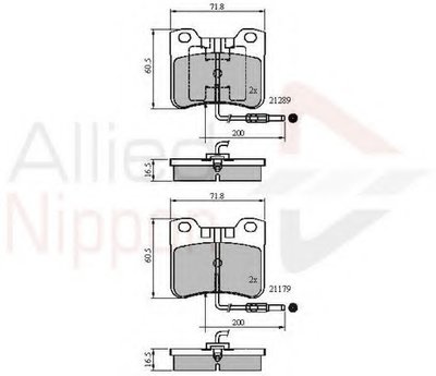 Комплект тормозных колодок, дисковый тормоз ANL Braking COMLINE купить