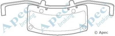 Комплектующие, тормозные колодки APEC braking купить