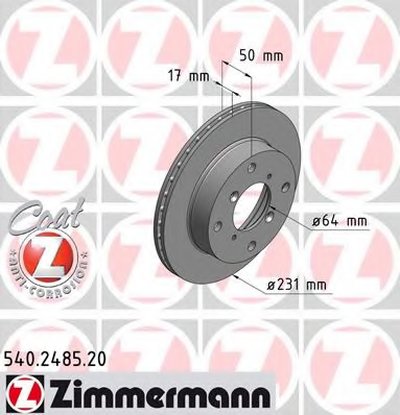 Тормозной диск COAT Z ZIMMERMANN купить