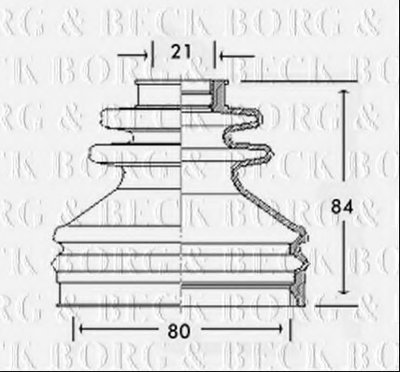 Пыльник, приводной вал BORG & BECK купить