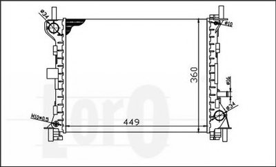 Радиатор, охлаждение двигателя LORO купить