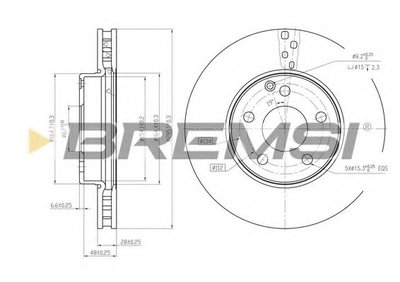 Тормозной диск перед. MB W211 02-09/S211 03-09 (вент.) (295x
