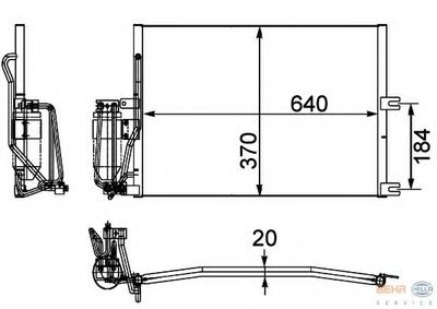 Конденсатор, кондиционер BEHR HELLA SERVICE HELLA купить