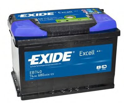 Аккумулятор   74Ah-12v Exide EXCELL(278х175х190),R,EN680