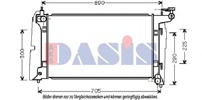 Радиатор, охлаждение двигателя AKS DASIS купить