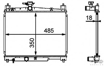 Радиатор, охлаждение двигателя BEHR HELLA SERVICE купить