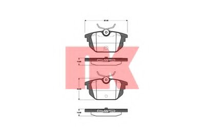 Комплект тормозных колодок, дисковый тормоз NK купить